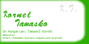 kornel tamasko business card